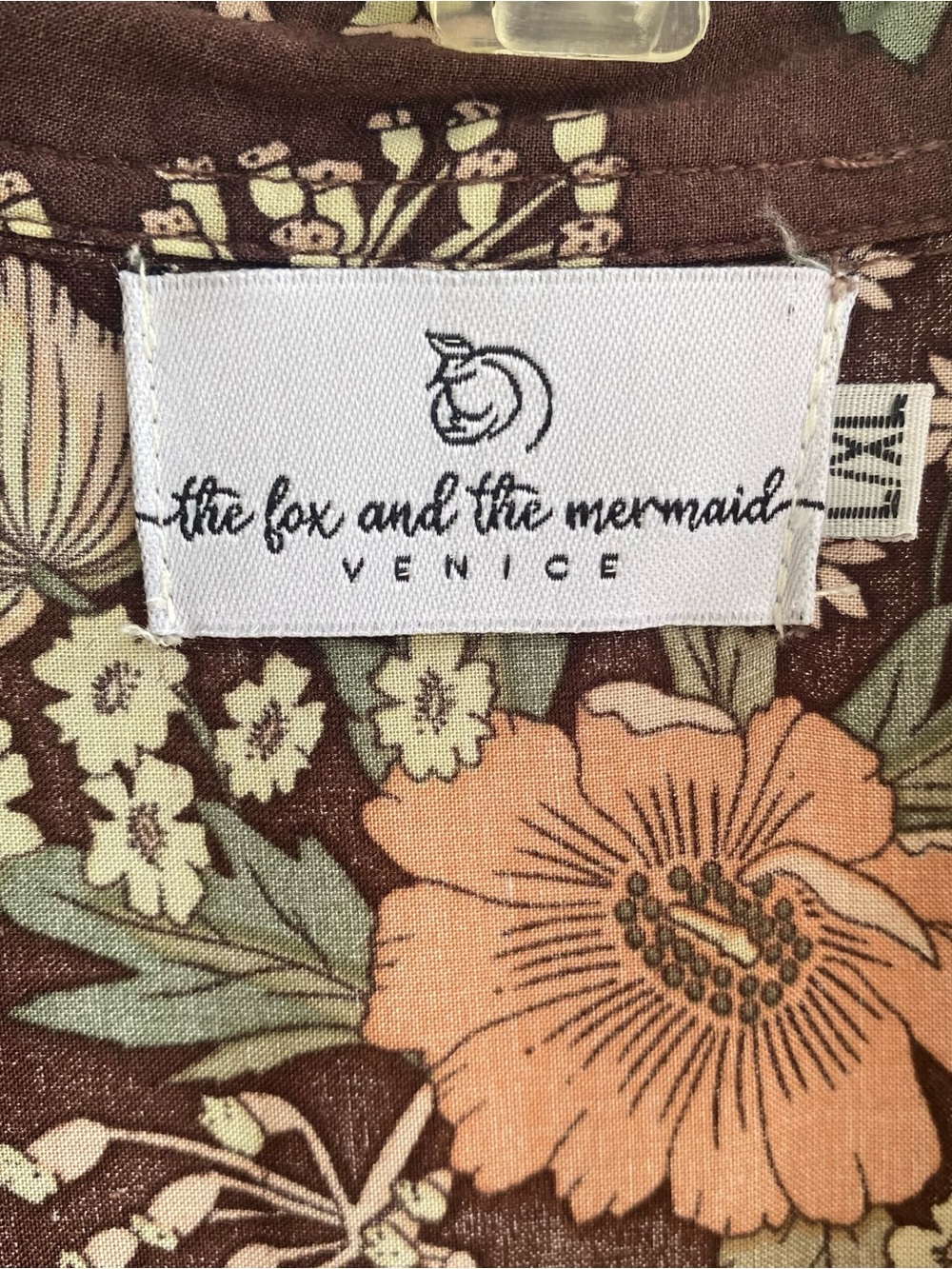 The Fox and The Mermaid mixed floral print sleeveless midi shirt dress india L - Picture 4 of 6